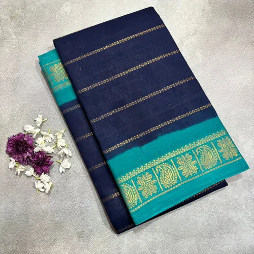 Navy blue Color velthari saree	